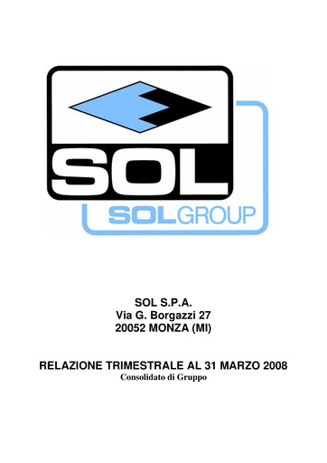 Thumbnail SOL S.p.A. Quarterly Report 2008-q1