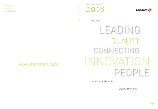 Thumbnail TomTom Annual Report 2008