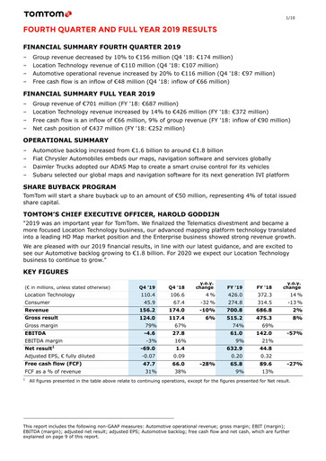Thumbnail TomTom Financial Statement 2019
