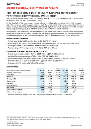 Thumbnail TomTom Quarterly Report 2020-q2