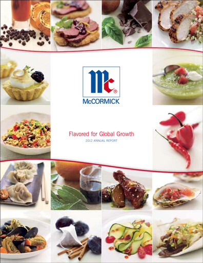 Miniature McCormick & Company
 Rapport annuel 2012