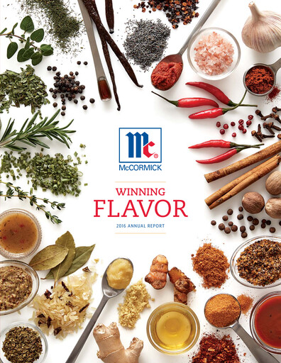 Miniature McCormick & Company
 Rapport annuel 2016