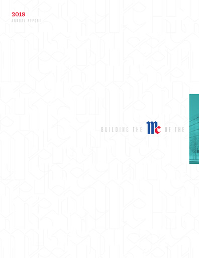 Miniature McCormick & Company
 Rapport annuel 2018