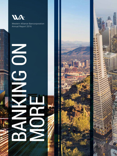 Thumbnail Western Alliance Bancorporation
 Annual Report 2016