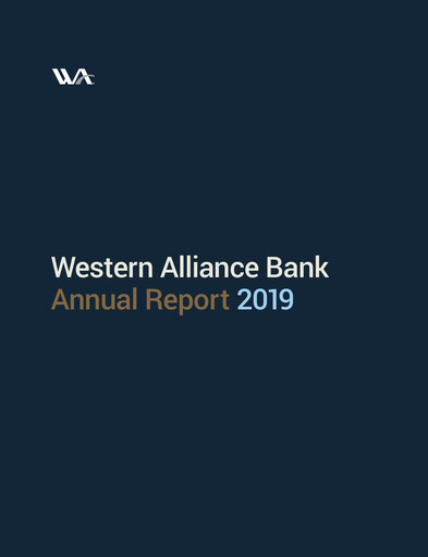 Thumbnail Western Alliance Bancorporation
 Annual Report 2019