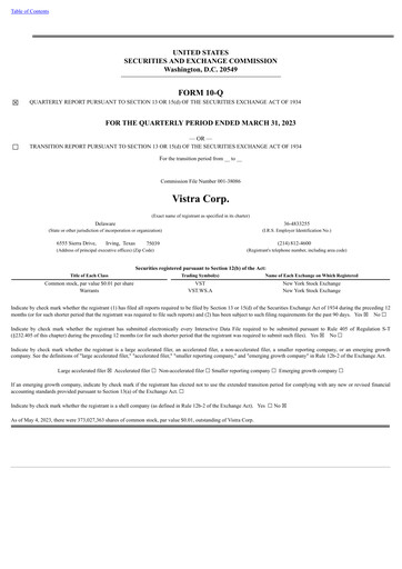 Thumbnail Vistra Quarterly Report 2023-q1