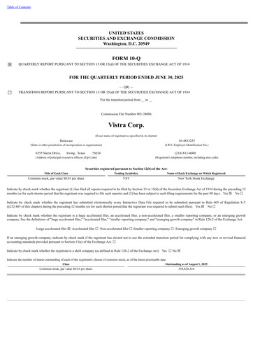 Thumbnail Vistra Quarterly Report 2025-q2
