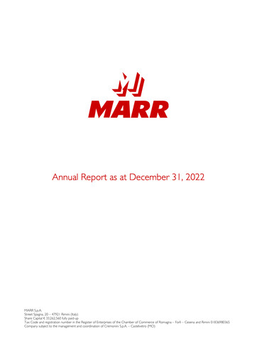 Thumbnail MARR S.p.A. Annual Report 2022