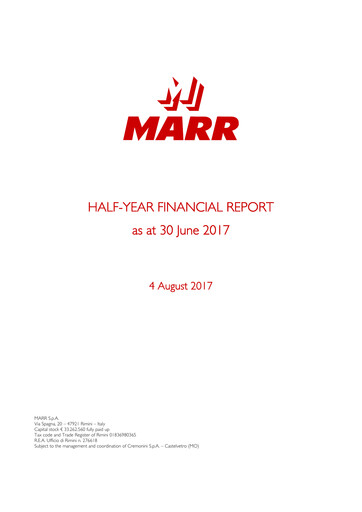 Thumbnail MARR S.p.A. Half-year Report 2017-h1