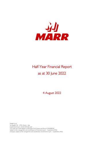 Thumbnail MARR S.p.A. Half-year Report 2022-h1