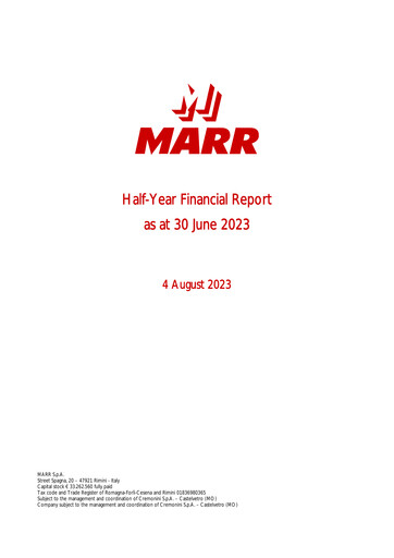 Thumbnail MARR S.p.A. Half-year Report 2023-h1