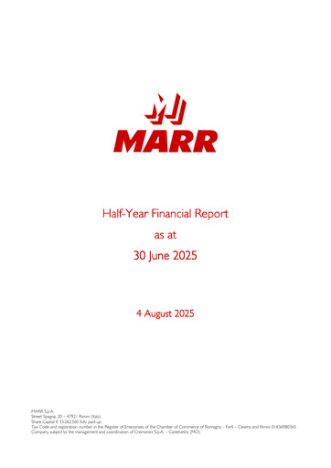 Thumbnail MARR S.p.A. Half-year Report 2025-h1