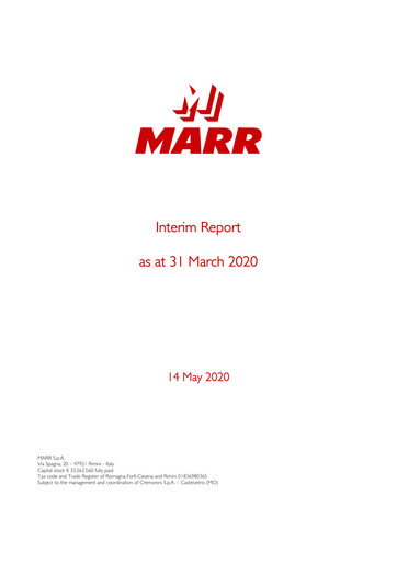 Thumbnail MARR S.p.A. Quarterly Report 2020-q1