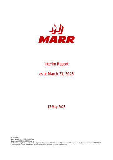 Thumbnail MARR S.p.A. Quarterly Report 2023-q1