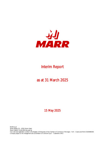 Thumbnail MARR S.p.A. Quarterly Report 2025-q1