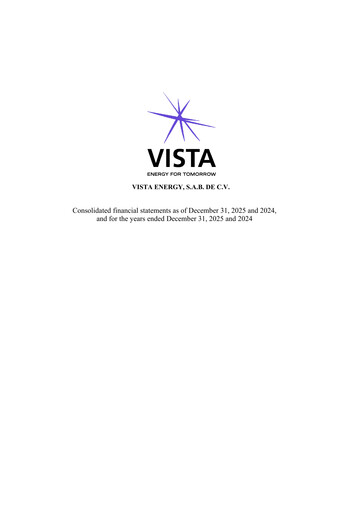 Thumbnail Vista Energy Financial Statement 2025-2024
