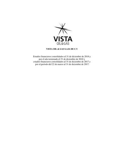 Thumbnail Vista Energy Financial Statement 2018-2017