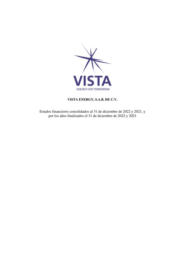 Thumbnail Vista Energy Financial Statement 2022-2021
