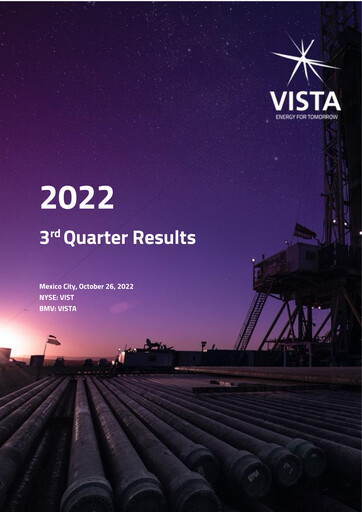 Thumbnail Vista Energy Quarterly Report 2022-q3