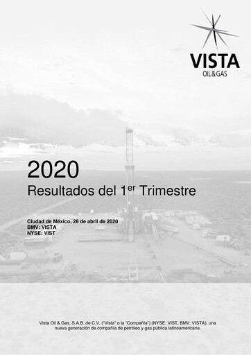 Thumbnail Vista Energy Quarterly Report 2020-q1