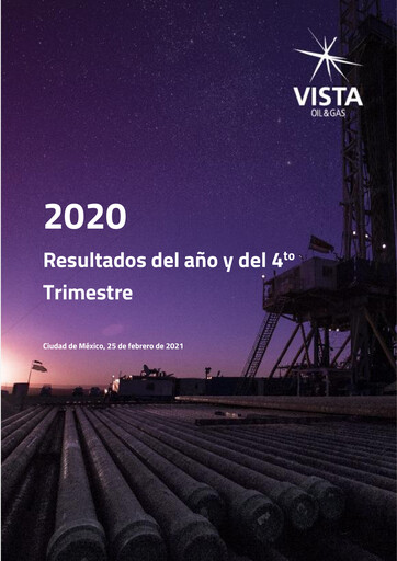 Thumbnail Vista Energy Quarterly Report 2020-q4