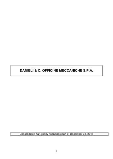 Miniature Danieli & C. Officine Meccaniche Rapport semestriel 2018-2019-h1