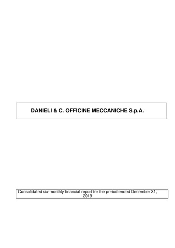 Miniature Danieli & C. Officine Meccaniche Rapport semestriel 2019-2020-h1
