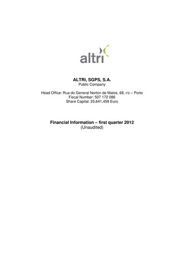 Thumbnail Altri Quarterly Report 2012-q1