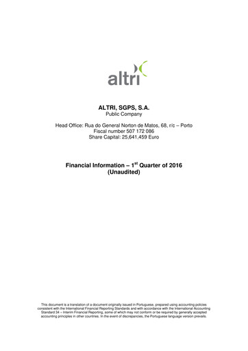 Thumbnail Altri Quarterly Report 2016-q1