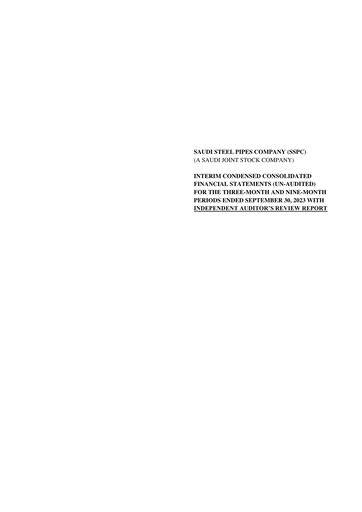 Miniature Saudi Steel Pipes Rapport trimestriel 2023-q3