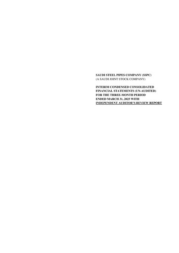 Miniature Saudi Steel Pipes Rapport trimestriel 2025-q1
