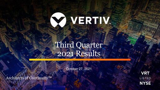 Miniature Vertiv Holdings
 Rapport trimestriel 2021-q3