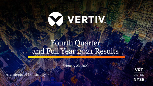 Miniature Vertiv Holdings
 Rapport trimestriel 2021-q4