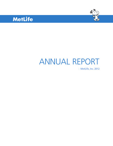 Thumbnail MetLife Annual Report 2012