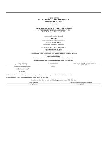 Thumbnail Ambev Annual Report 2019