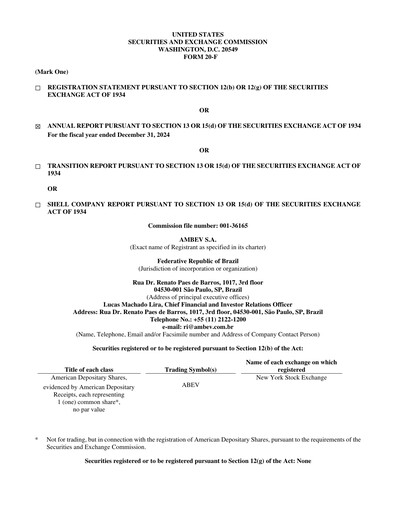 Thumbnail Ambev Annual Report 2024