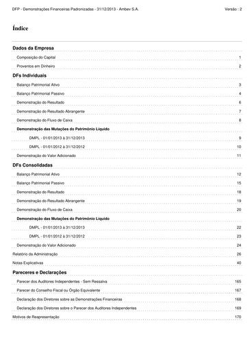 Thumbnail Ambev Financial Statement 2013