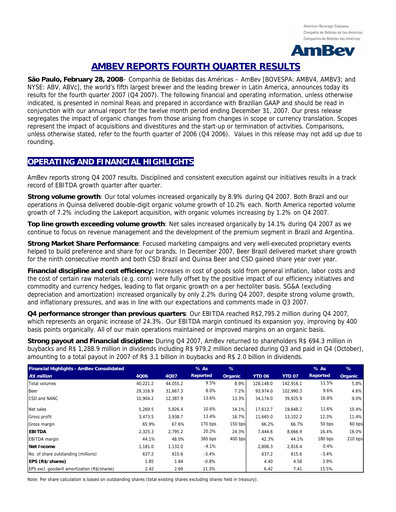 Thumbnail Ambev Quarterly Report 2007-q4