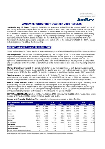 Thumbnail Ambev Quarterly Report 2008-q1