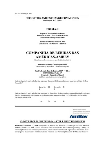 Thumbnail Ambev Quarterly Report 2009-q3
