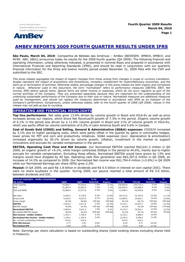 Thumbnail Ambev Quarterly Report 2009-q4