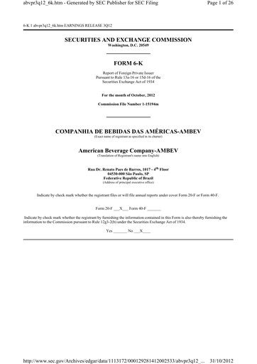 Thumbnail Ambev Quarterly Report 2012-q3