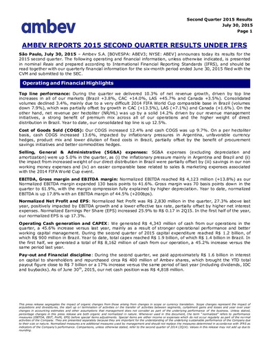 Thumbnail Ambev Quarterly Report 2015-q2