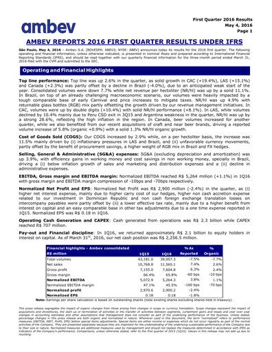 Thumbnail Ambev Quarterly Report 2016-q1