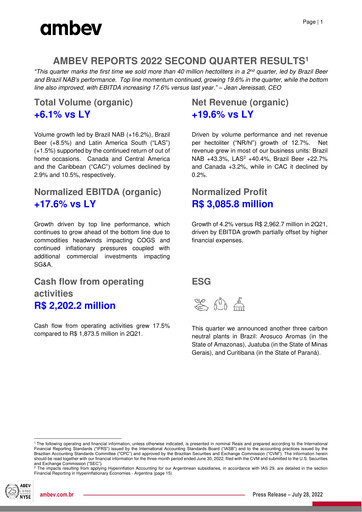 Thumbnail Ambev Quarterly Report 2022-q2