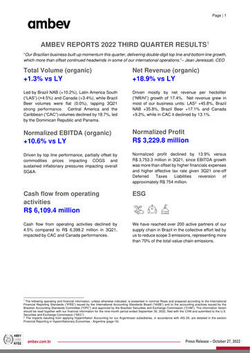 Thumbnail Ambev Quarterly Report 2022-q3