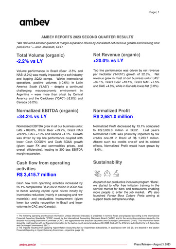 Thumbnail Ambev Quarterly Report 2023-q2