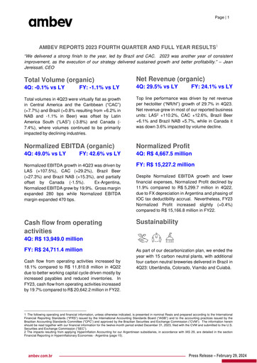 Thumbnail Ambev Quarterly Report 2023-q4