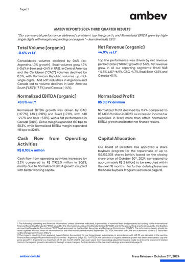 Thumbnail Ambev Quarterly Report 2024-q3