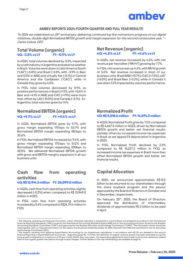Thumbnail Ambev Quarterly Report 2024-q4